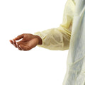 Polypropylene Gowns with Waist and Neck Ties, Yellow, X-Large (case of 50)