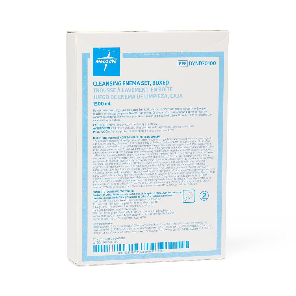 Enema Bag Set with Slide Clamp, Boxed (1EA)