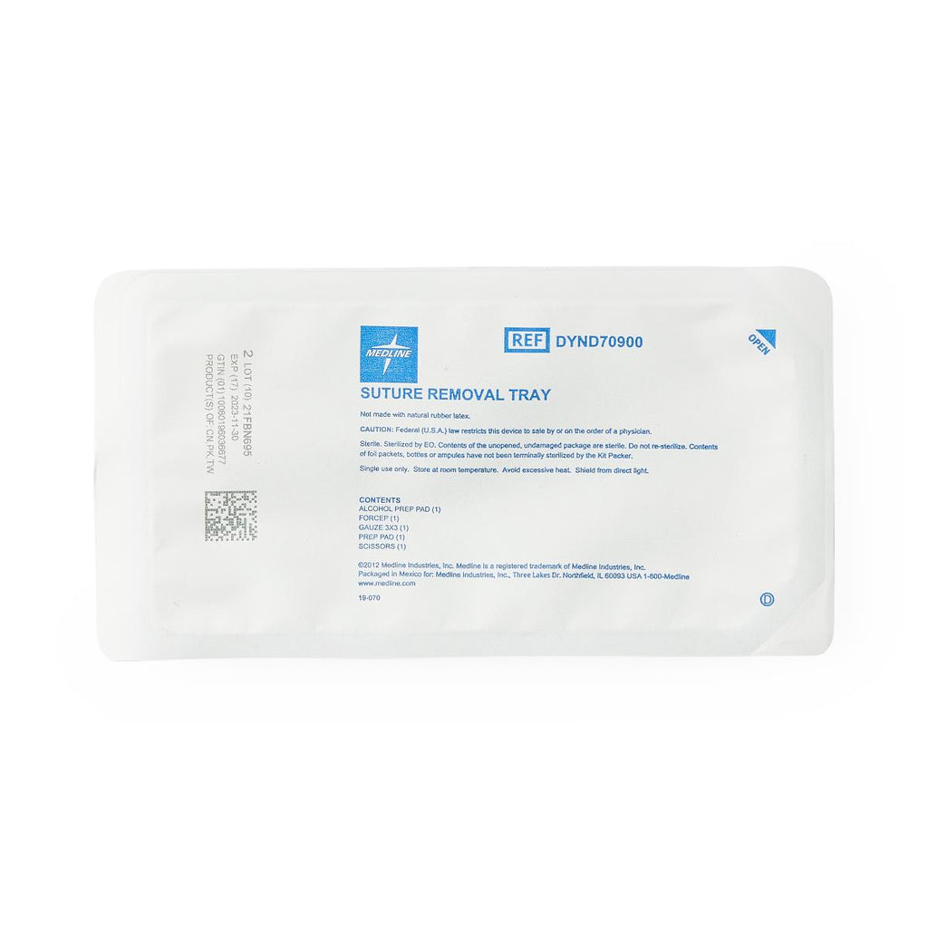 Suture Removal Tray with Stainless Steel Iris Forceps (1EA)