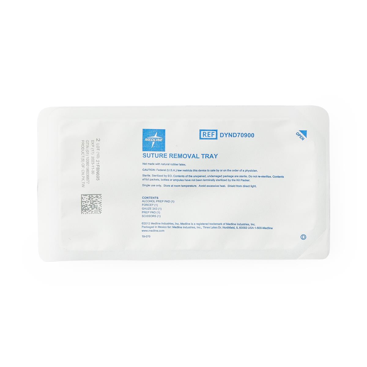 Suture Removal Tray with Stainless Steel Iris Forceps (1EA)