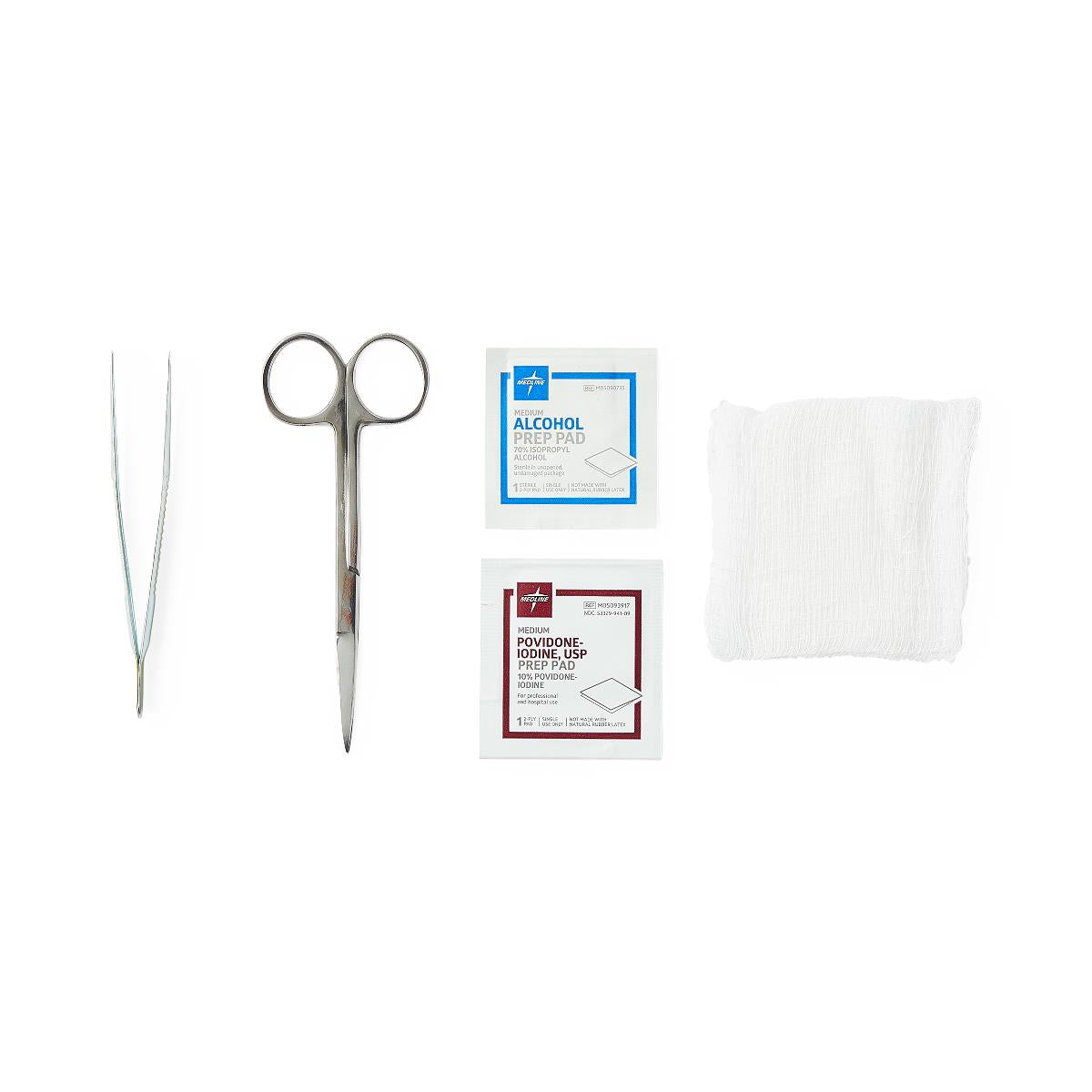 Suture Removal Tray with Stainless Steel Iris Forceps (1EA)