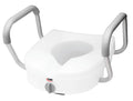 E-Z Lock Raised Toilet Seat with Adjustable Armrests