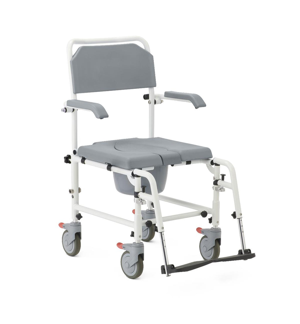 Aluminum Shower Commode Transport Chair