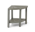 Corner Aluminum and Faux Wood Bath Bench