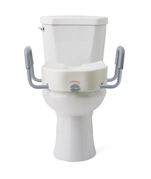 5" Raised Locking Toilet Seat, With Arms
