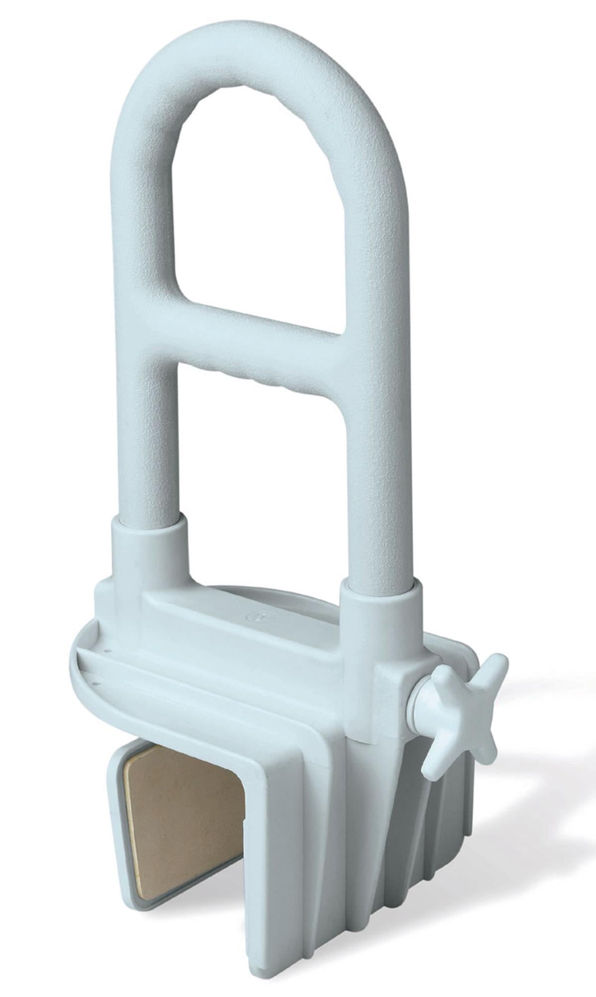 Deluxe Bathtub Grab Bar with Microban, Light Gray