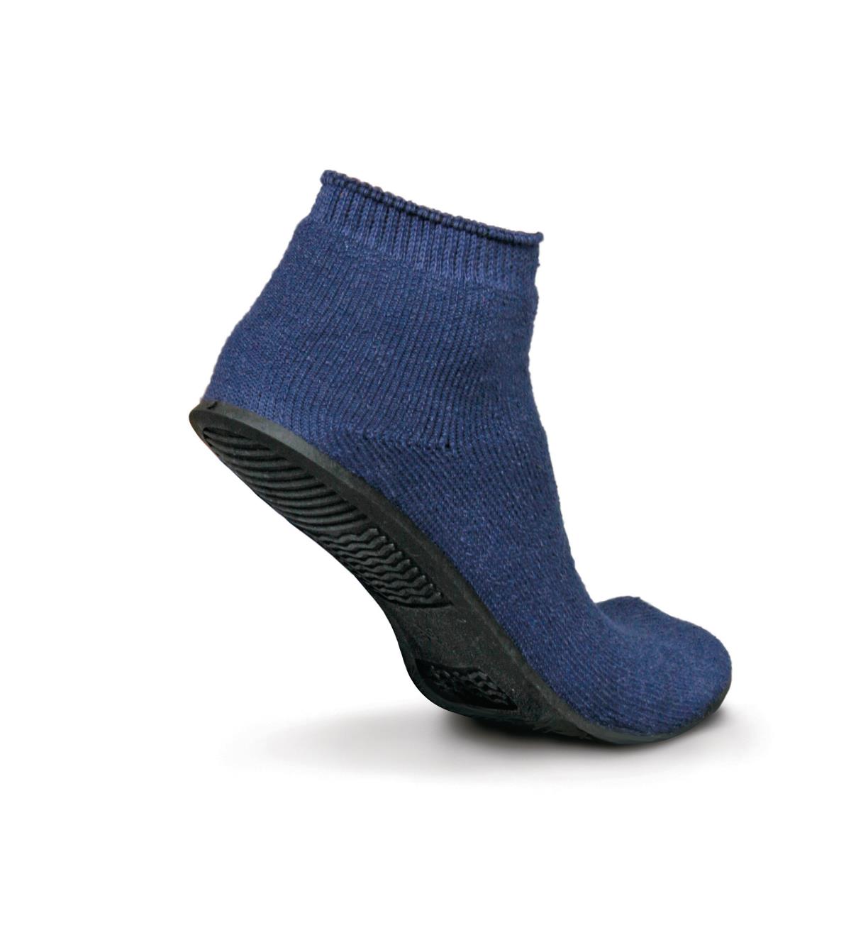 Sure-Grip Terrycloth Slippers, Large, Navy