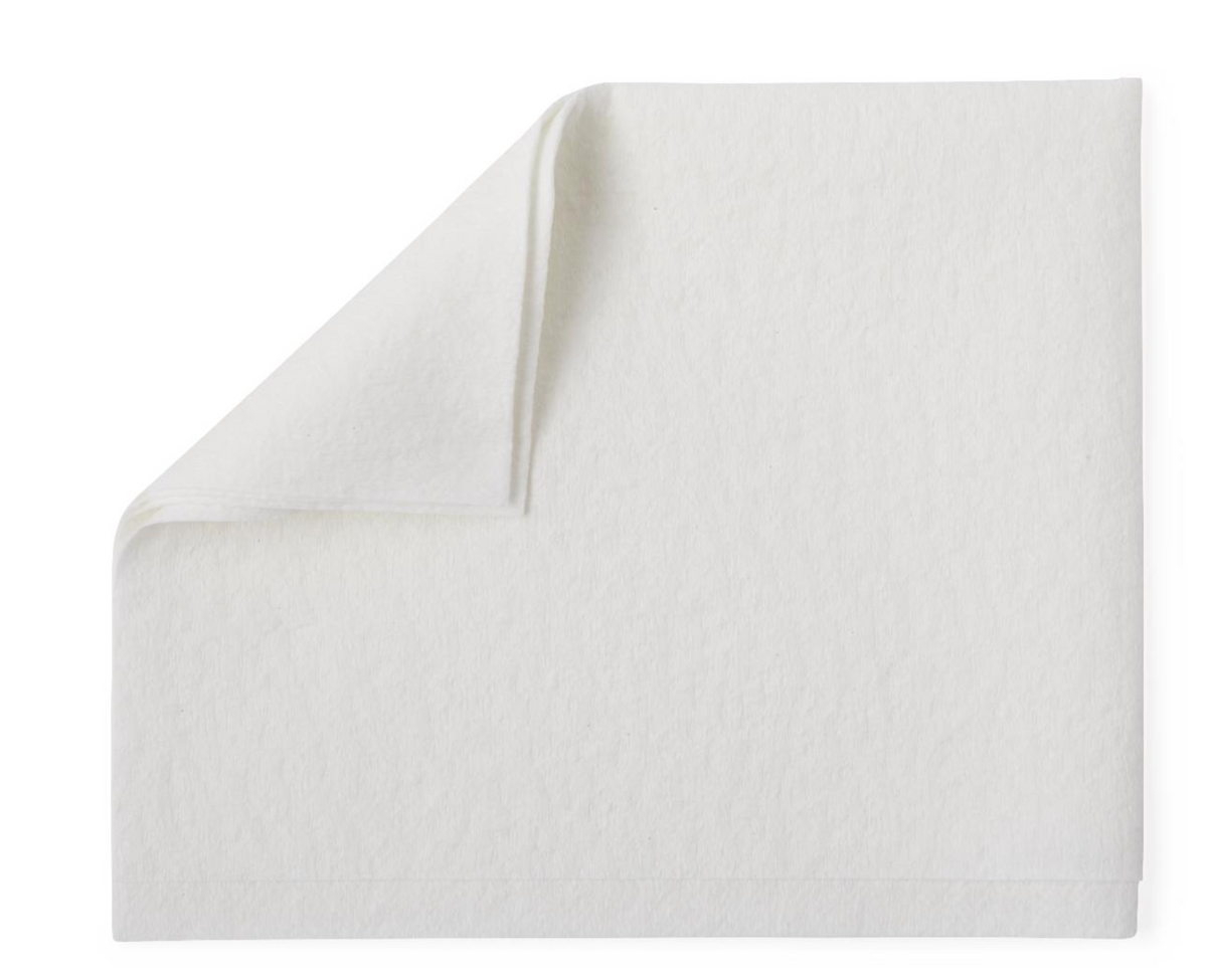 Medline White Deluxe Dry Disposable Washcloth, 10" x 13", 50/Bag (case of 500)