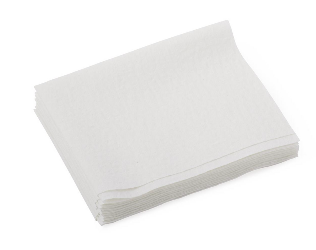 Medline White Deluxe Dry Disposable Washcloth, 10" x 13", 50/Bag (case of 500)