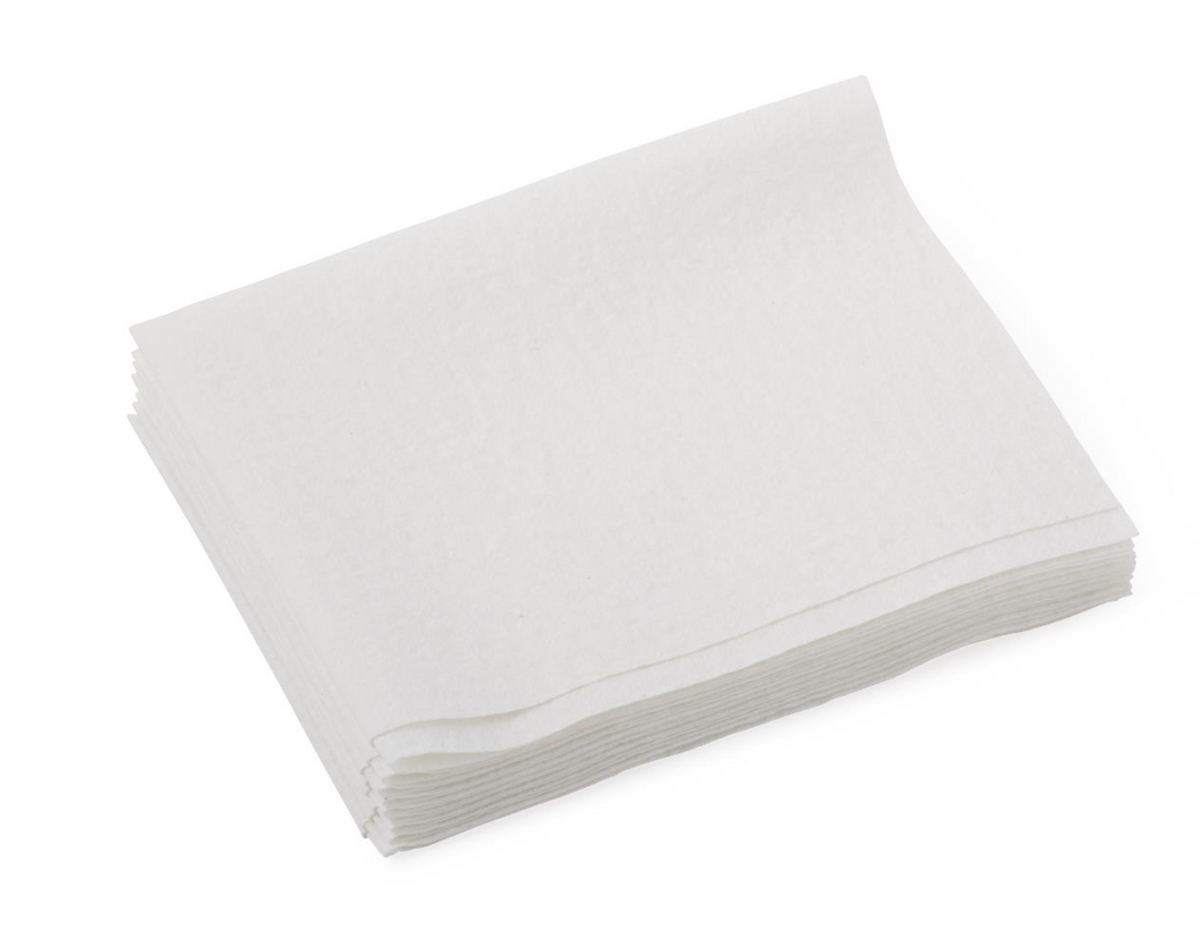 Medline White Deluxe Dry Disposable Washcloth, 10" x 13", 50/Bag (case of 500)