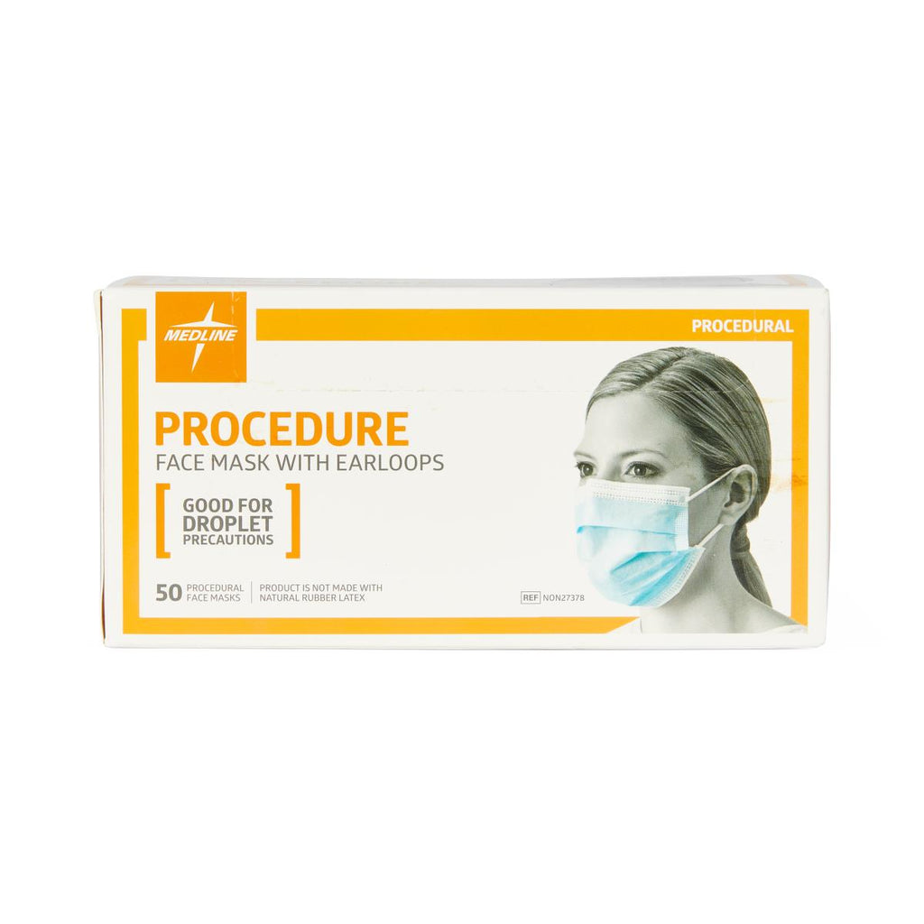 Face Mask with Ear Loops, Blue (case of 300)