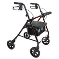 ProBasics Deluxe Aluminum Rollator with 8" Wheels, Burgundy