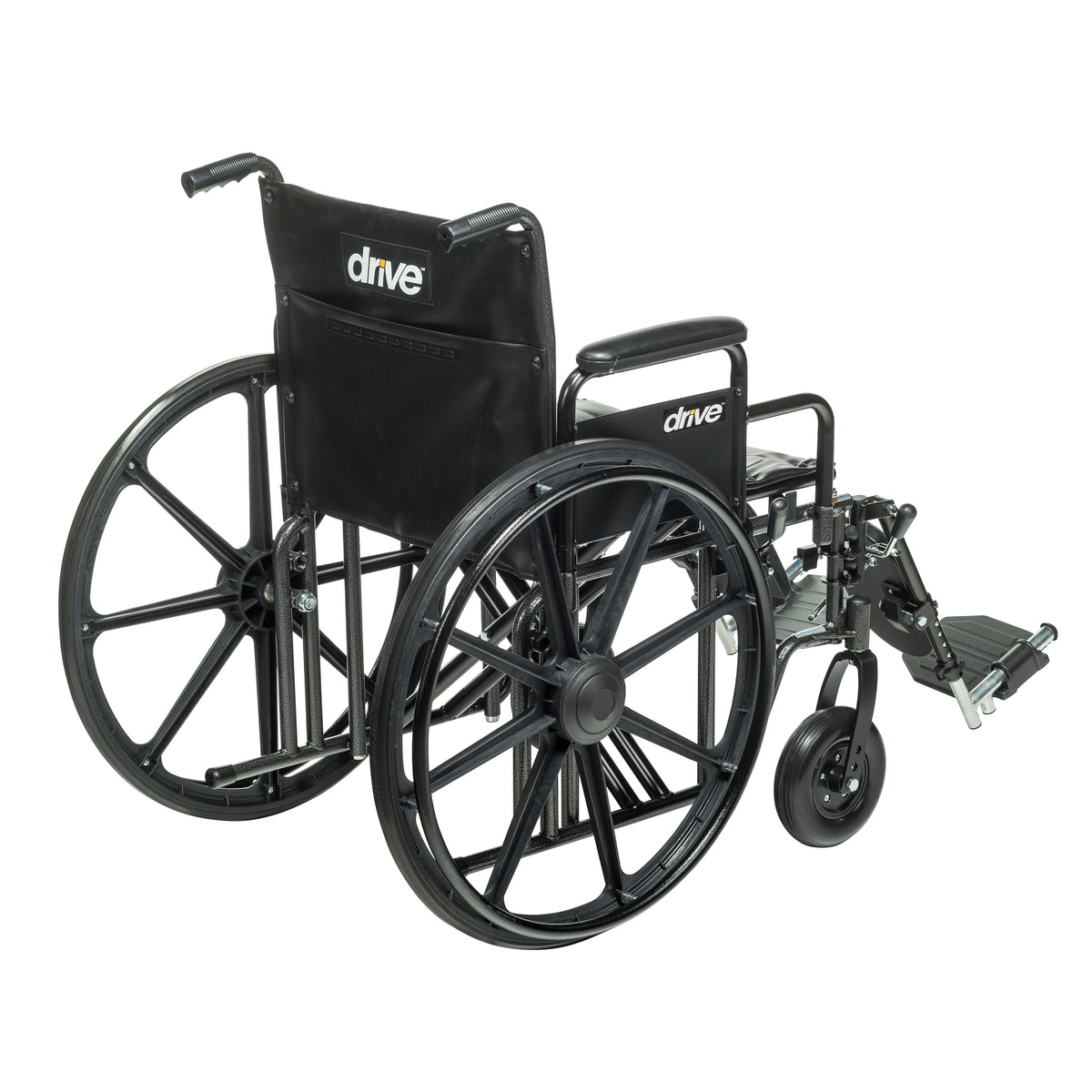 Sentra EC Heavy Duty Wheelchair, Detachable Desk Arms, Elevating Leg Rests, 20" Seat