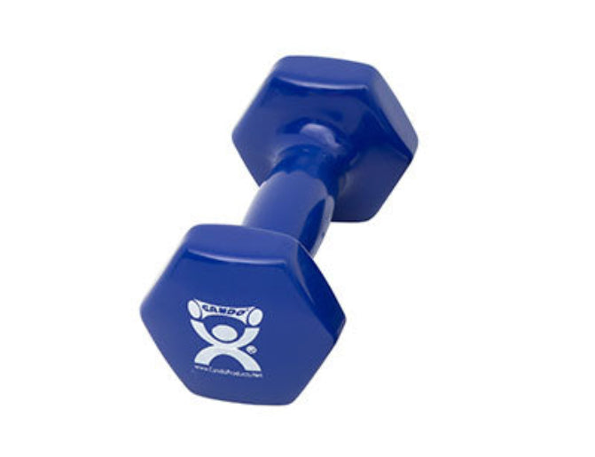 CanDo Vinyl Coated Dumbbell, 5lbs., Blue