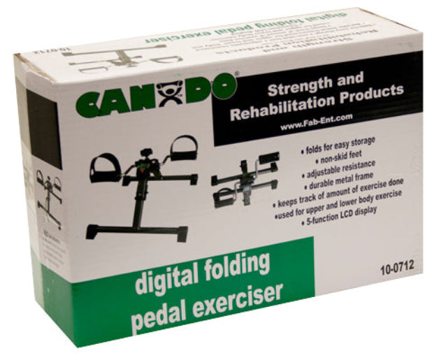 CanDo Pedal Exerciser - with Digital Display, Fold-up
