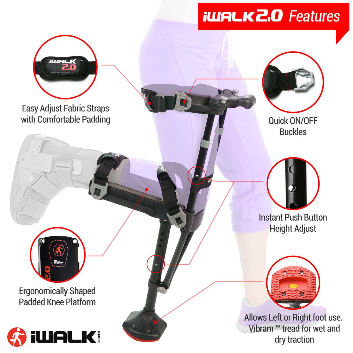 iWALK2.0 Hands Free Crutch