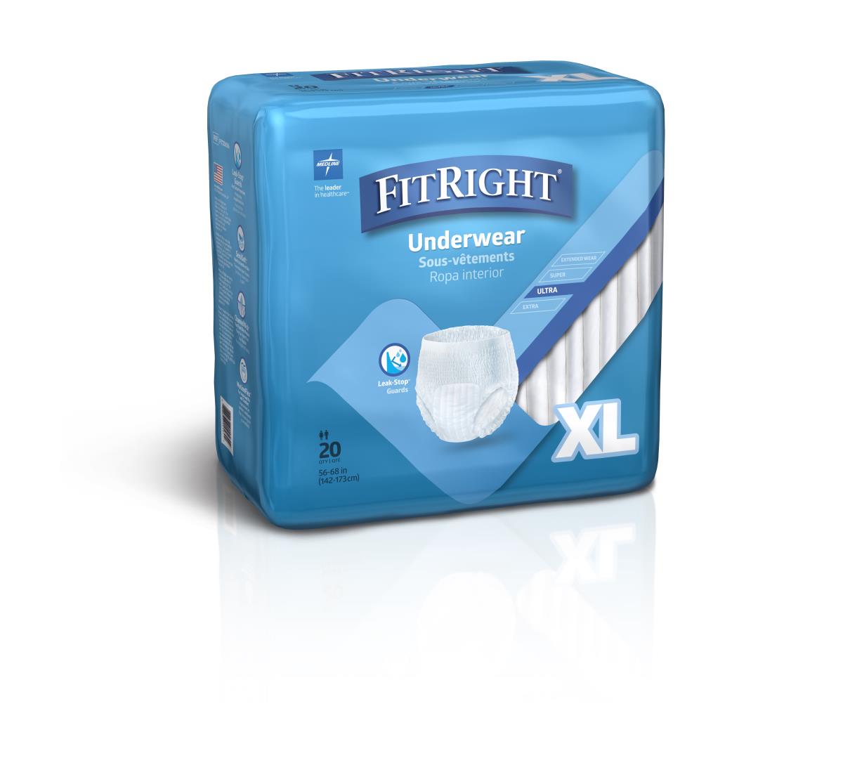 FitRight Ultra Protective Underwear, X-Large (bag of 20)
