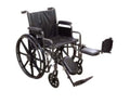 K2-Lite Wheelchair with Removable Desk-Length Arms and Elevating Legrest, 18" Seat Width