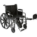 K7-Lite Wheelchair with Removable Desk-Length Arms and Elevating Legrest, 24" Seat Width