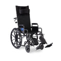 Reclining Wheelchair with Desk-Length Arms, Nylon, 18" Wide