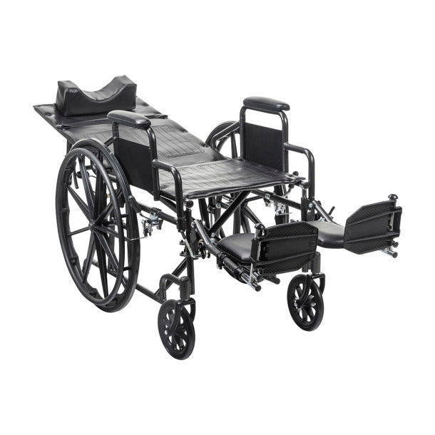 Silver Sport Full-Reclining Wheelchair, Full Arms, 16" Seat