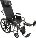 ProBasics Reclining Wheelchair, 22" x 17", Removable Desk Arms & Elevating Legrests